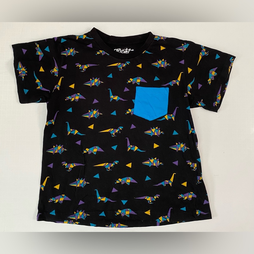 Eighty-eight Brand Black "Paper Dino" T-Shirt Kids little boy size 7